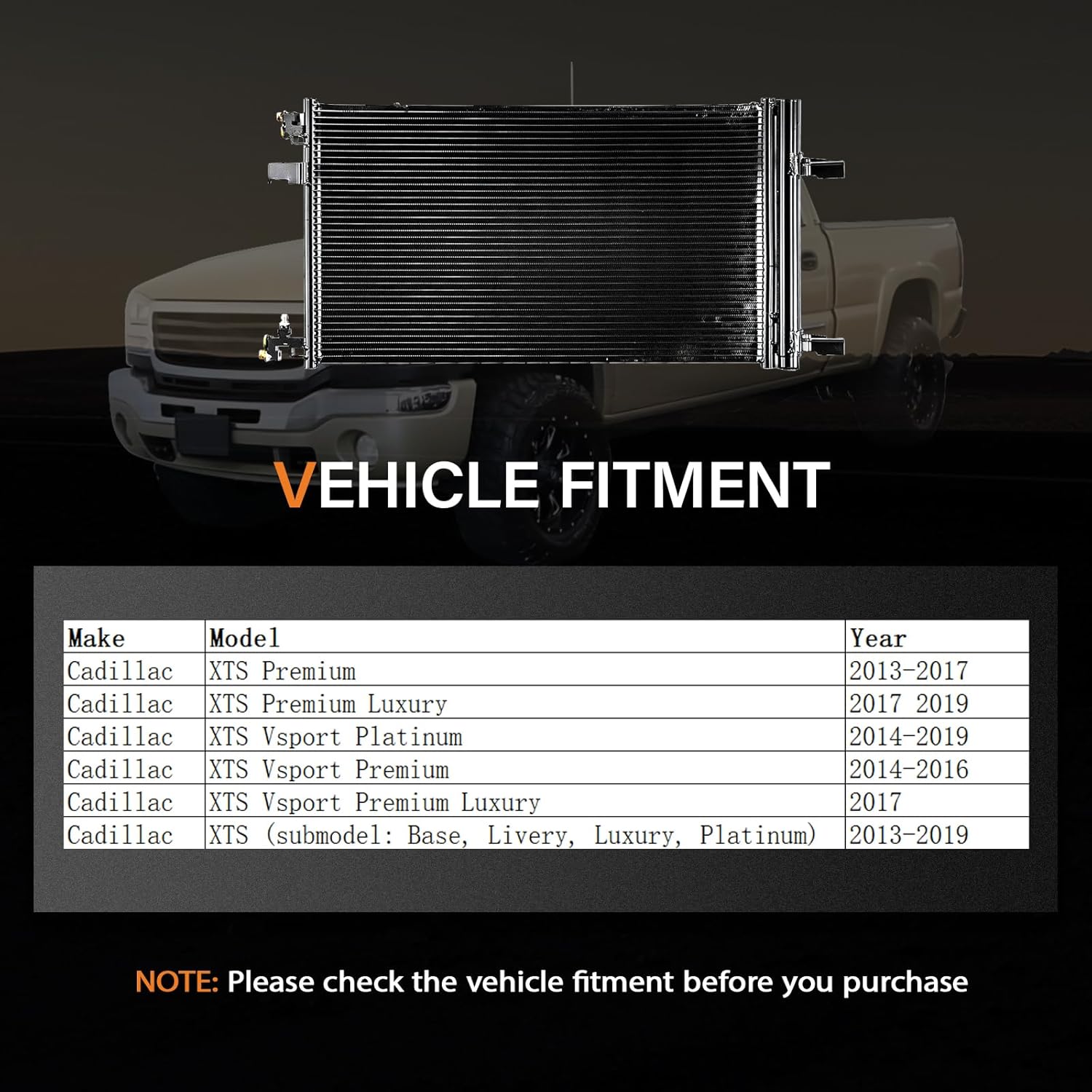 AC Condenser Aluminum Replacement for Chevy Cruze Replacement for Buick LaCrosse Cadillac 2010 2011 2012 2013 2014 2015 2016 2017 AC Condensers 23305638