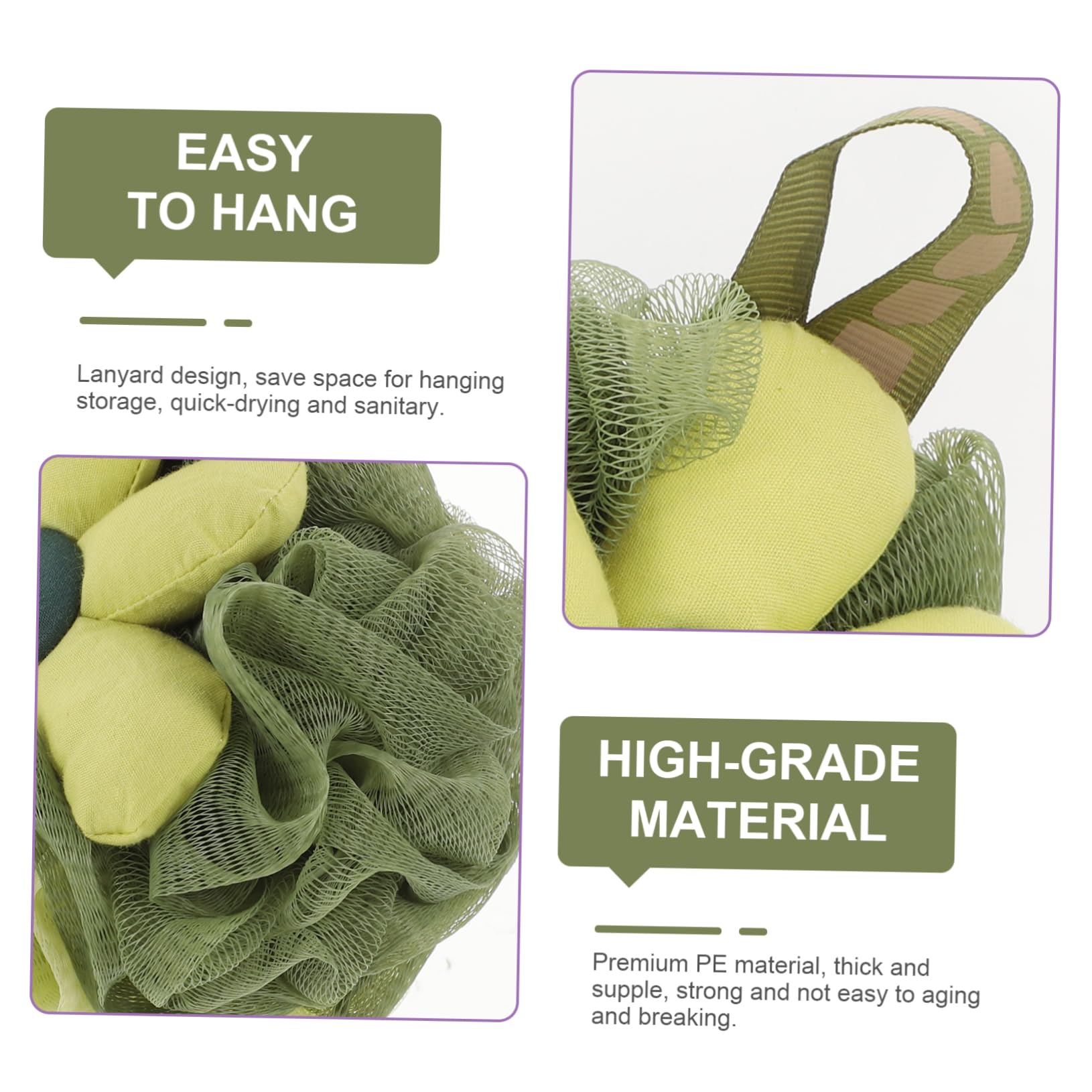 FRCOLOR 6piezas Esponja De Baño Exfoliante Para Adultos Flores De Loofah Para Para Limpieza Eficaz y Rica