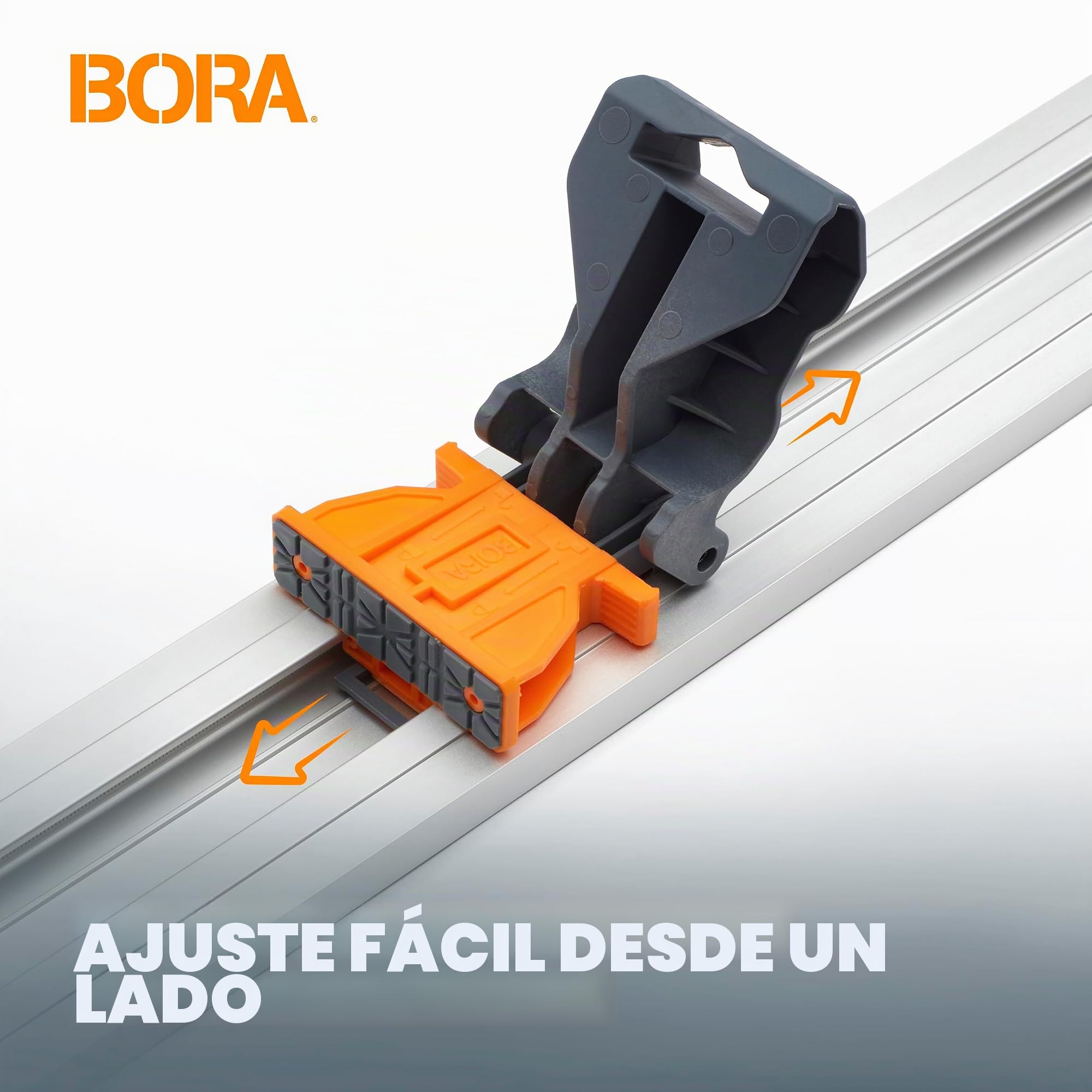 BORA Borde de abrazadera NGX de 2438 mm, cuenta con una nueva conexión rápida para una sujeción más rápida, guía de corte recto para sierras circulares, longitud de corte de 96 pulgadas, 546100