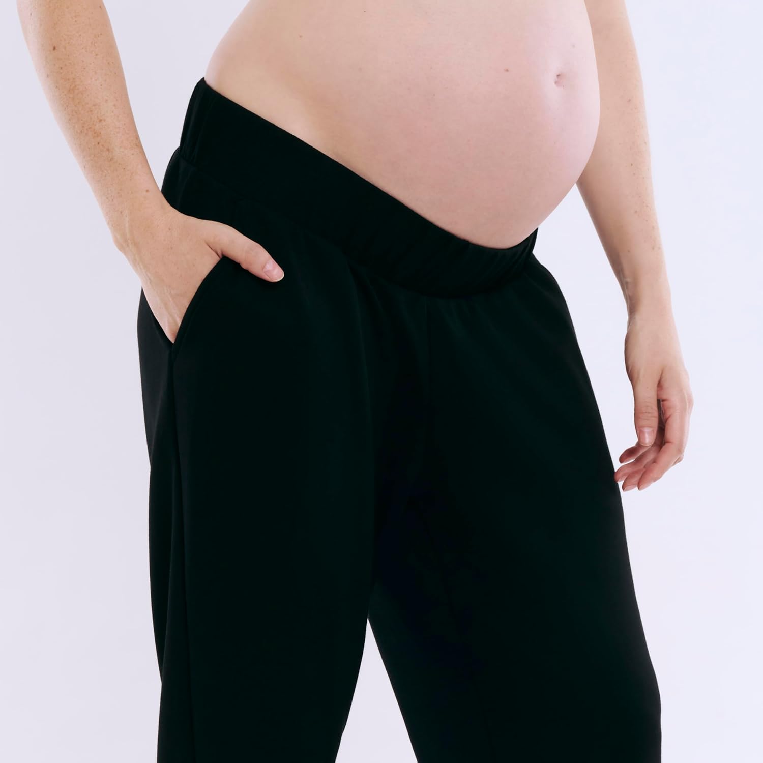 Motherhood Maternity Women's Scuba Underbelly Pregnancy Pocket Jogger Sweatpant - Image 4