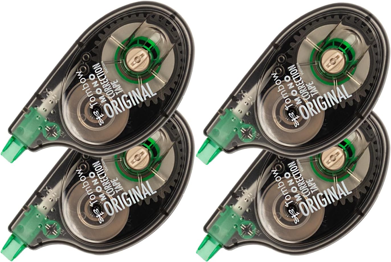 68626 MONO Original Correction Tape, 4-Pack. Easy to Use Applicator for Instant Corrections