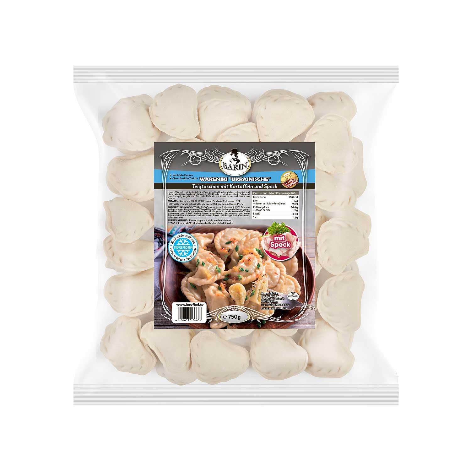 BARIN PROBIER-SET 6-tlg. handgemachte Teigwaren aus Tiefkühlsortiment 4,7 kg