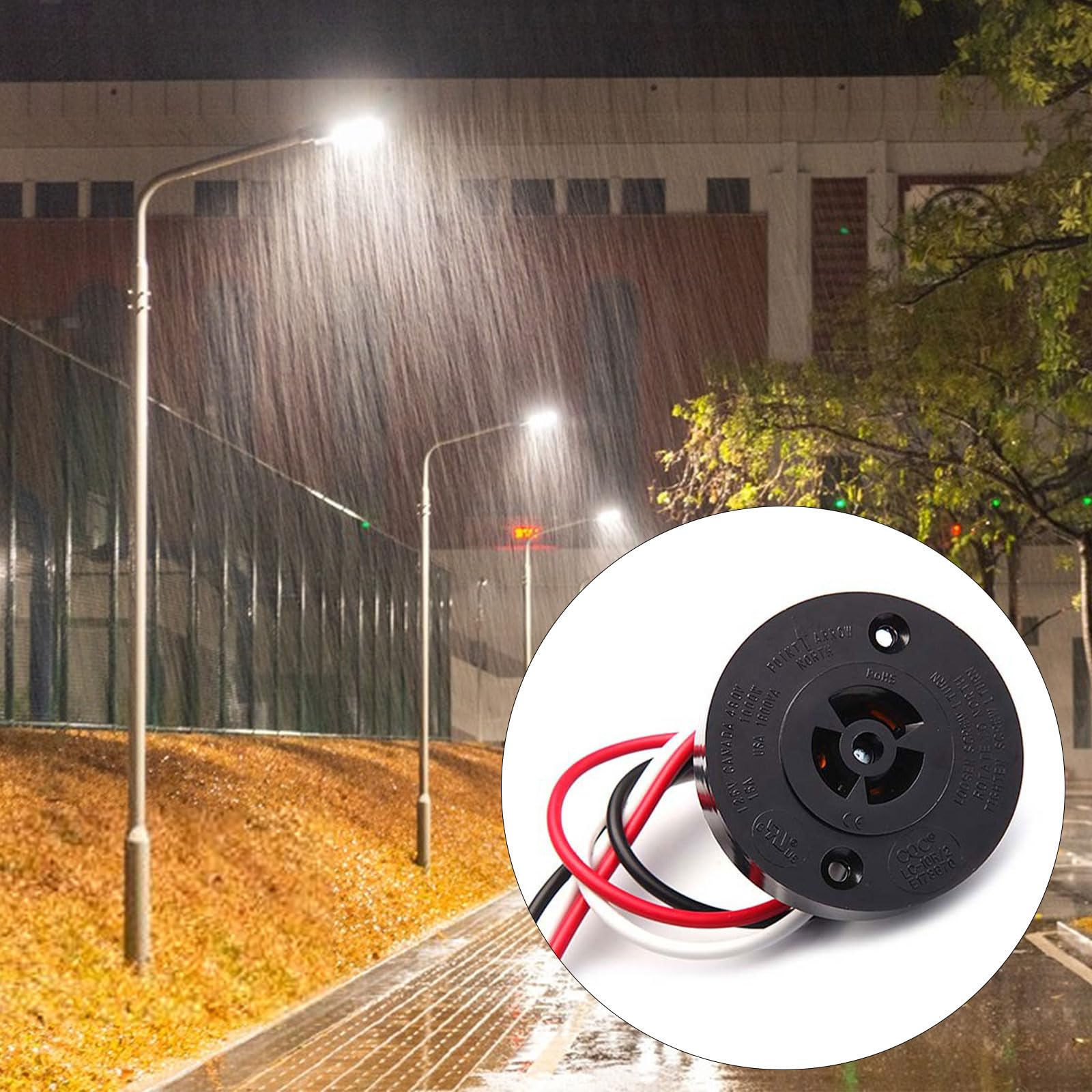 Luce Da Esterno Con Sensore Crepuscolare National Lighting &ndash; IP44, Nera