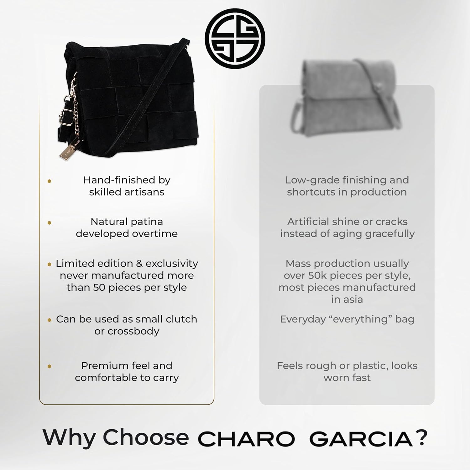 Premium Italian Leather Handmade in Florence, Italy. Suede Crossbody Bag for Women with a Detachable Strap Made in Italy - Image 7