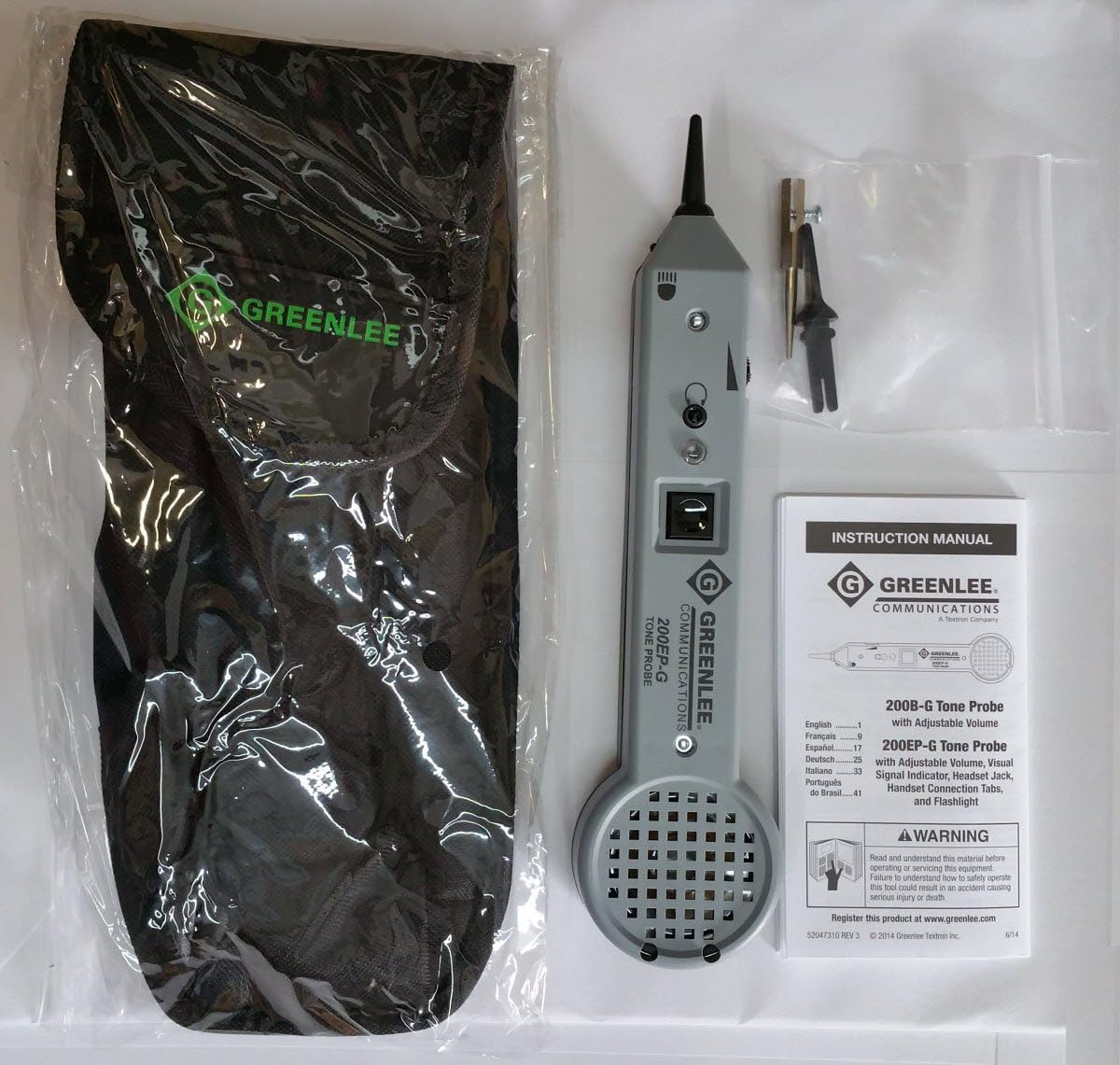 Greenlee 200EP-G BOX and 700C Tone Probe Carrying Case Combo