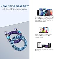 Vista 7 de Cable de carga para teléfono Android, cable de carga micro USB, carga rápida para Samsung Galaxy J8 J7 J6 J5 J4 J3 S7 S6, Moto E E5 E4 Plus/Play, G5