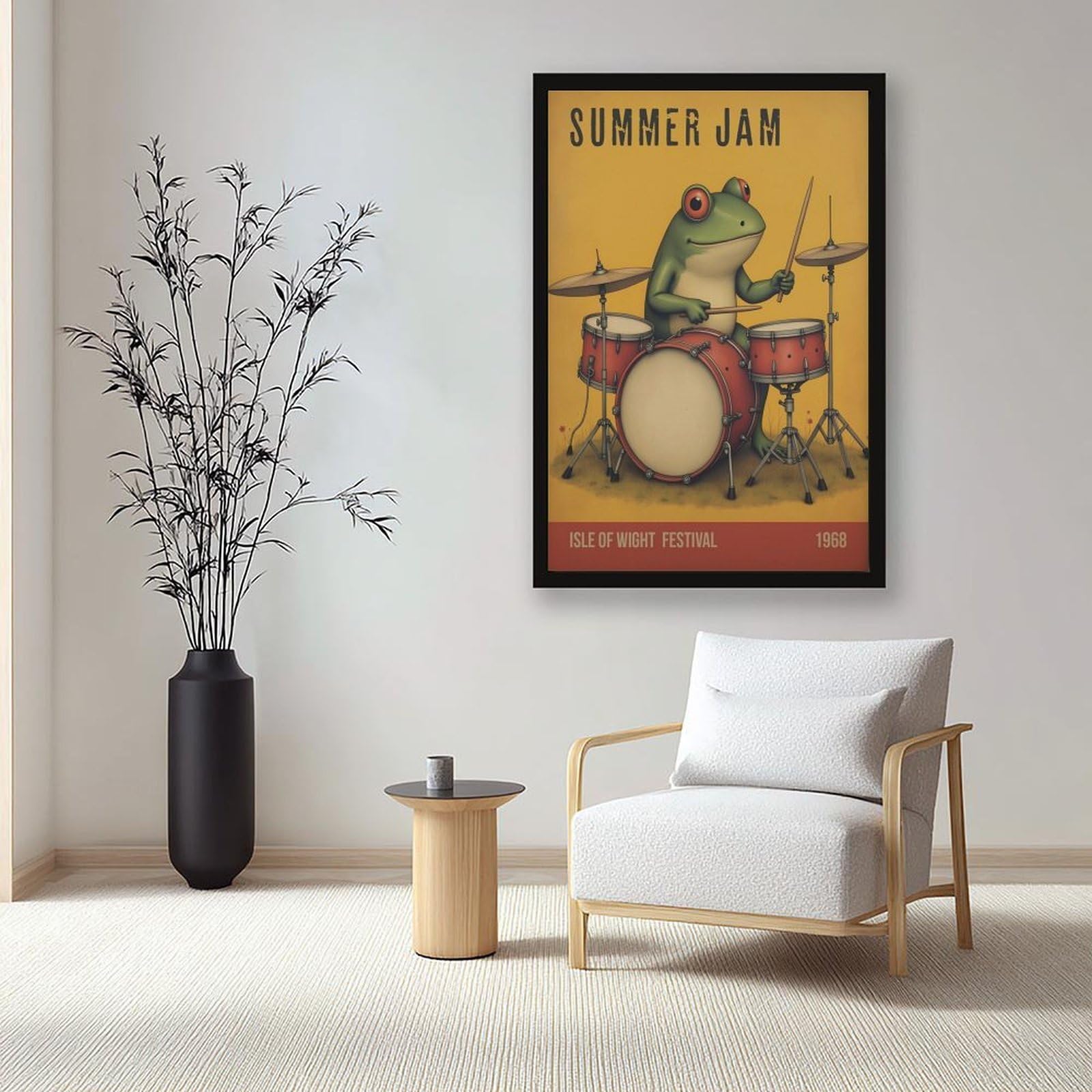 Poster musicale retrò, su tela, decorazione per camera da letto, ufficio, stanza, regalo, 40,6 cm di lunghezza x 61 cm di larghezza