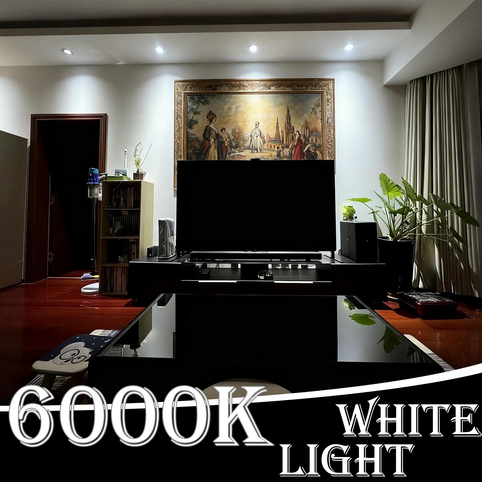 Bombilla LED de Espectro Completo Sin Parpadeos para Uso Doméstico, Voltaje Amplio de 220V-240V, Sin Deslumbramiento, para Auditorios, Cocinas, Salas de Estar y Restaurantes.(E27,7W-6000K)