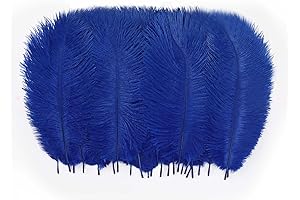 Hollosport 30 Pieces 10-12 Inch Royal Blue Ostrich Feather