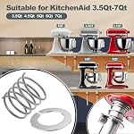 Stainless Steel Spring and Washer Fit Compatible with KitchenAid Stand Mixer Accessories,Mixer Replacement Parts fit Tilt-Head & Bowl-Lift Models