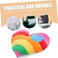 Vista 9 de Almohada en forma de corazón arcoíris con forma de corazón, cojín para comedor, sofá, comedor, dormitorio, decoración de coche, día de San Valentín