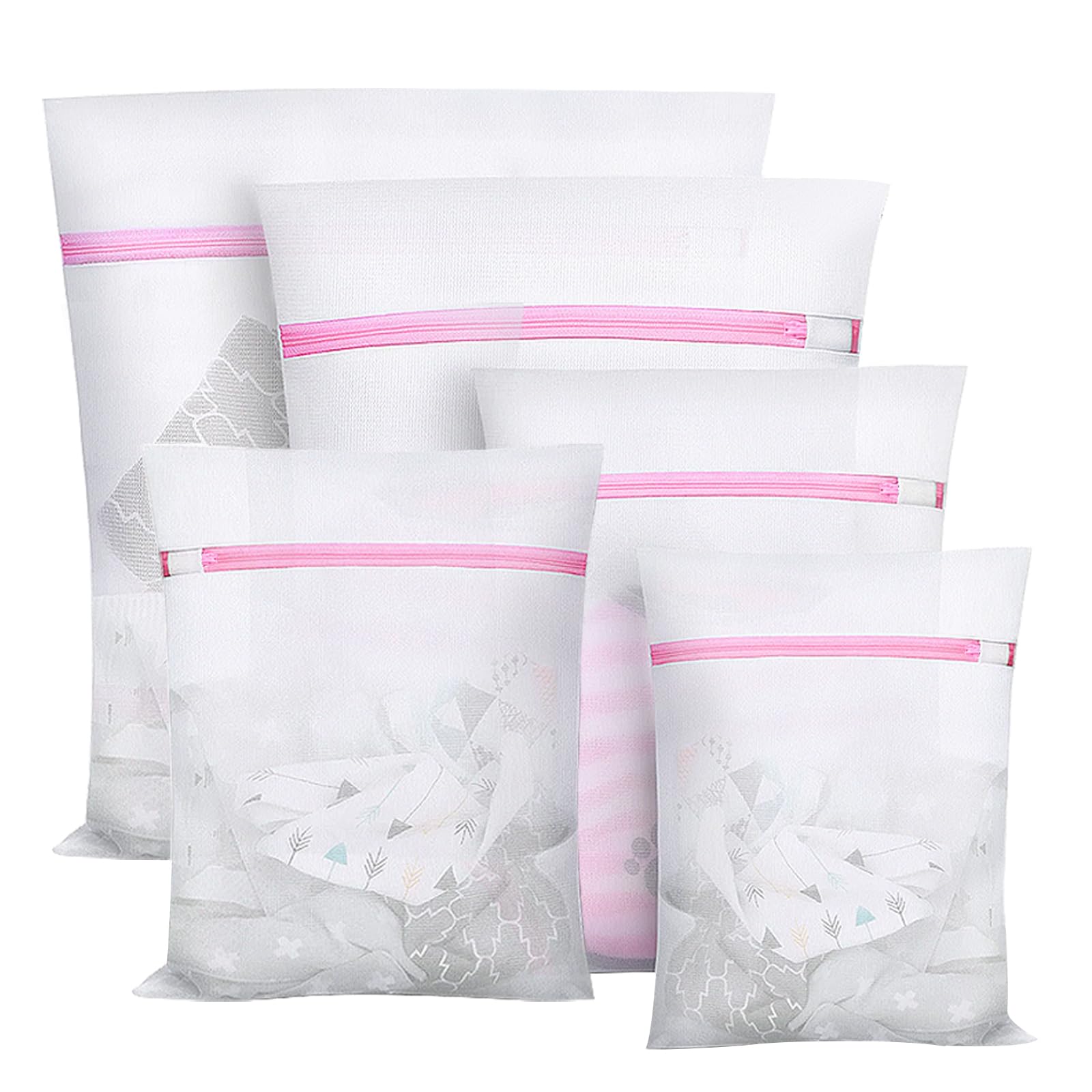 Sacchi Da Biancheria Per Lavatrice - Set 4 Pezzi In Rete, 2XL E 2L, Per Lavaggio Delicato - Foto 2