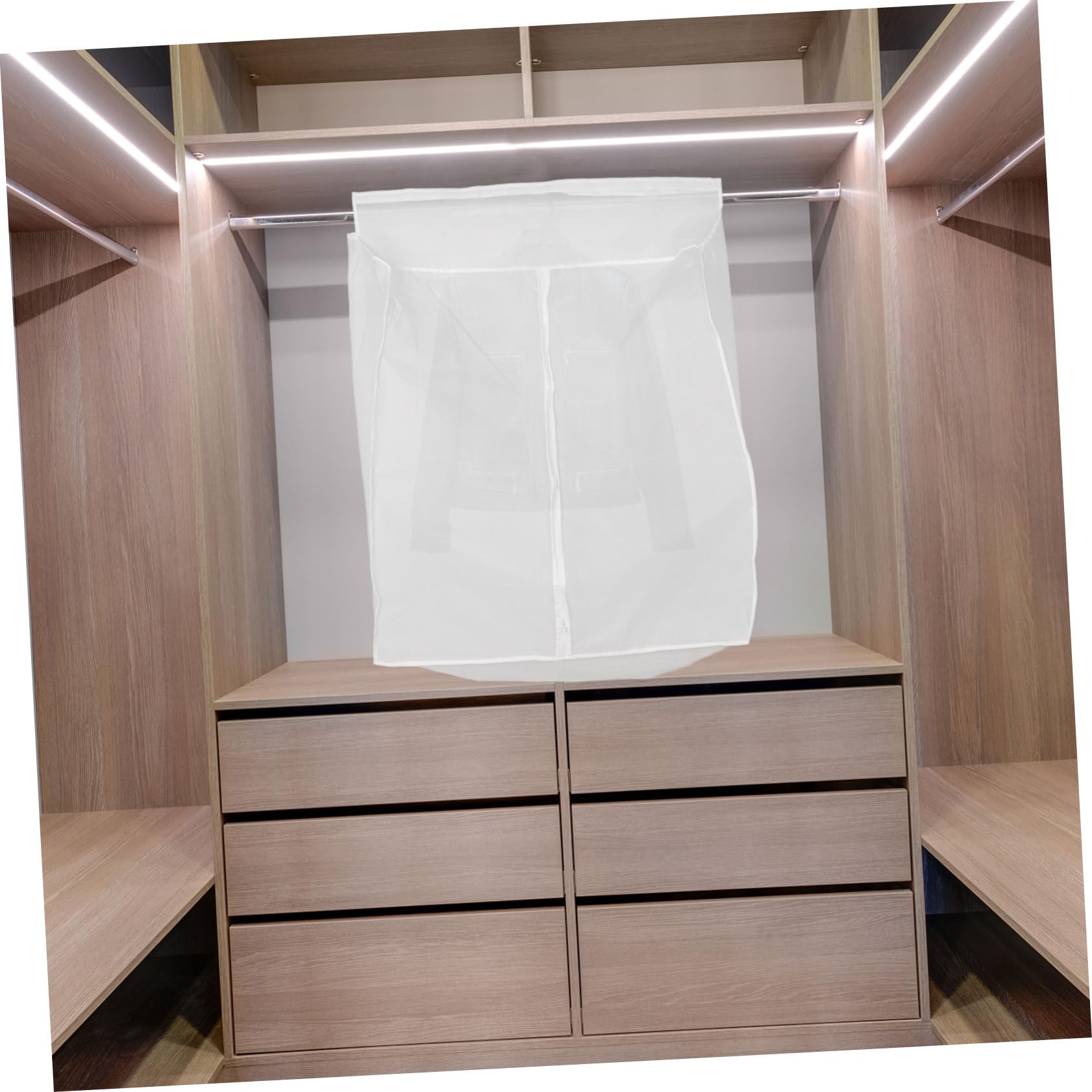 Bolsa De Ropa Reutilizable Funda Para Colgar Ropa Funda De Abrigo Transparente Cierre Tamaño 50x80x90 Cm Para Armario