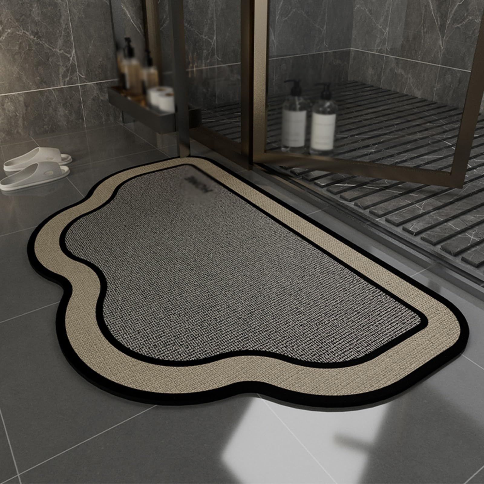 Alfombrilla para Baño, Alfombrilla Baño, Alfombrillas De Baño Antideslizantes, Súper Absorbentes De Secado Rápido, para El Hogar, Suelos De Baño(50 * 80cm)