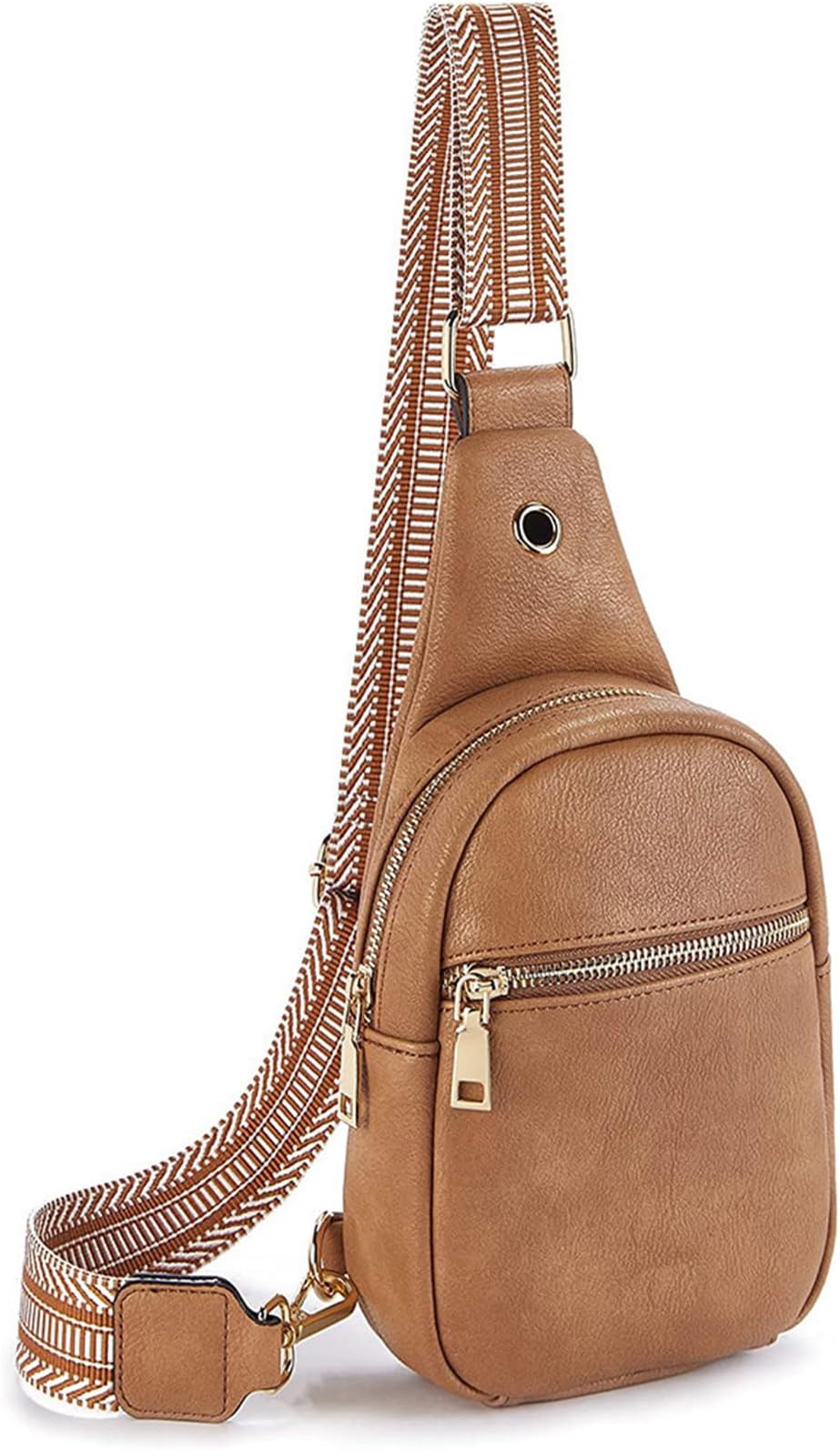 Small Sling Bag for Women, Vegan Leather Crossbody Fanny Packs, Fashion Women's Chest Bag