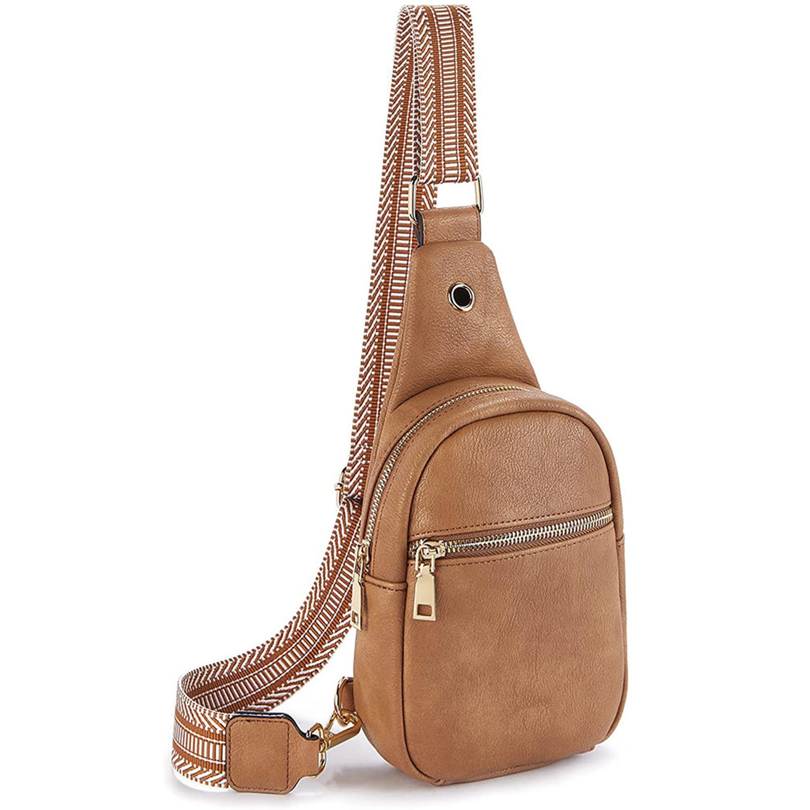 Small Sling Bag for Women, Vegan Leather Crossbody Fanny Packs, Fashion Women's Chest Bag