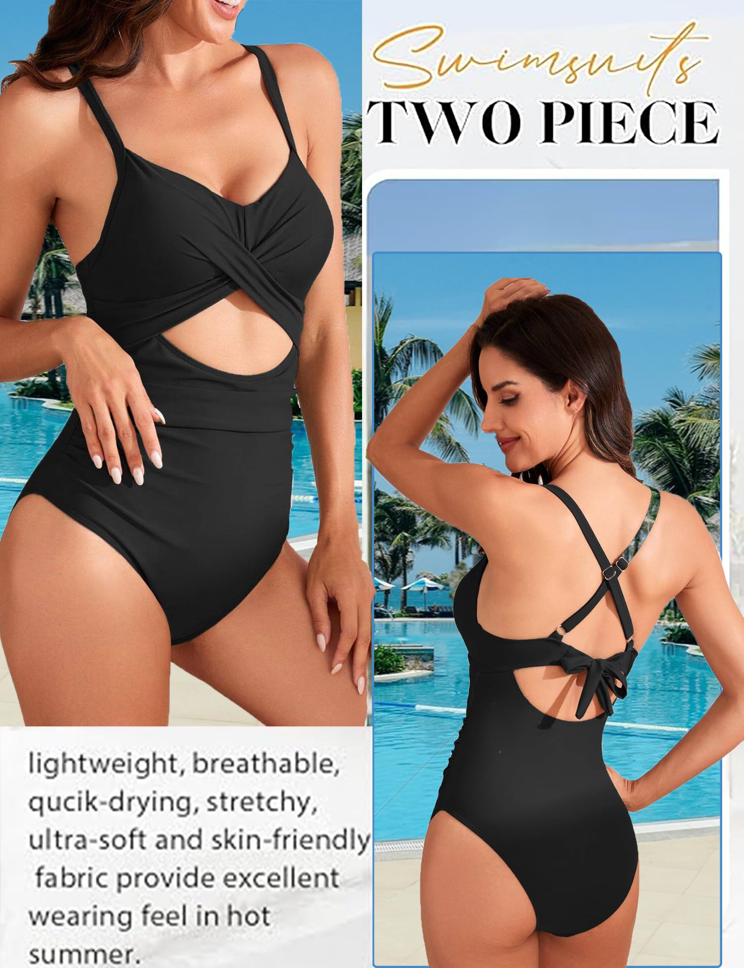 Bañador Reductor Mujer Barriga Trajes de Baño Una Pieza Vientre Plano Barriga Monokinis Control de Barriga Cintura Alta Fruncido Cuello en V Sexy Bañador Reductor Ropa de Baño Playa Halter