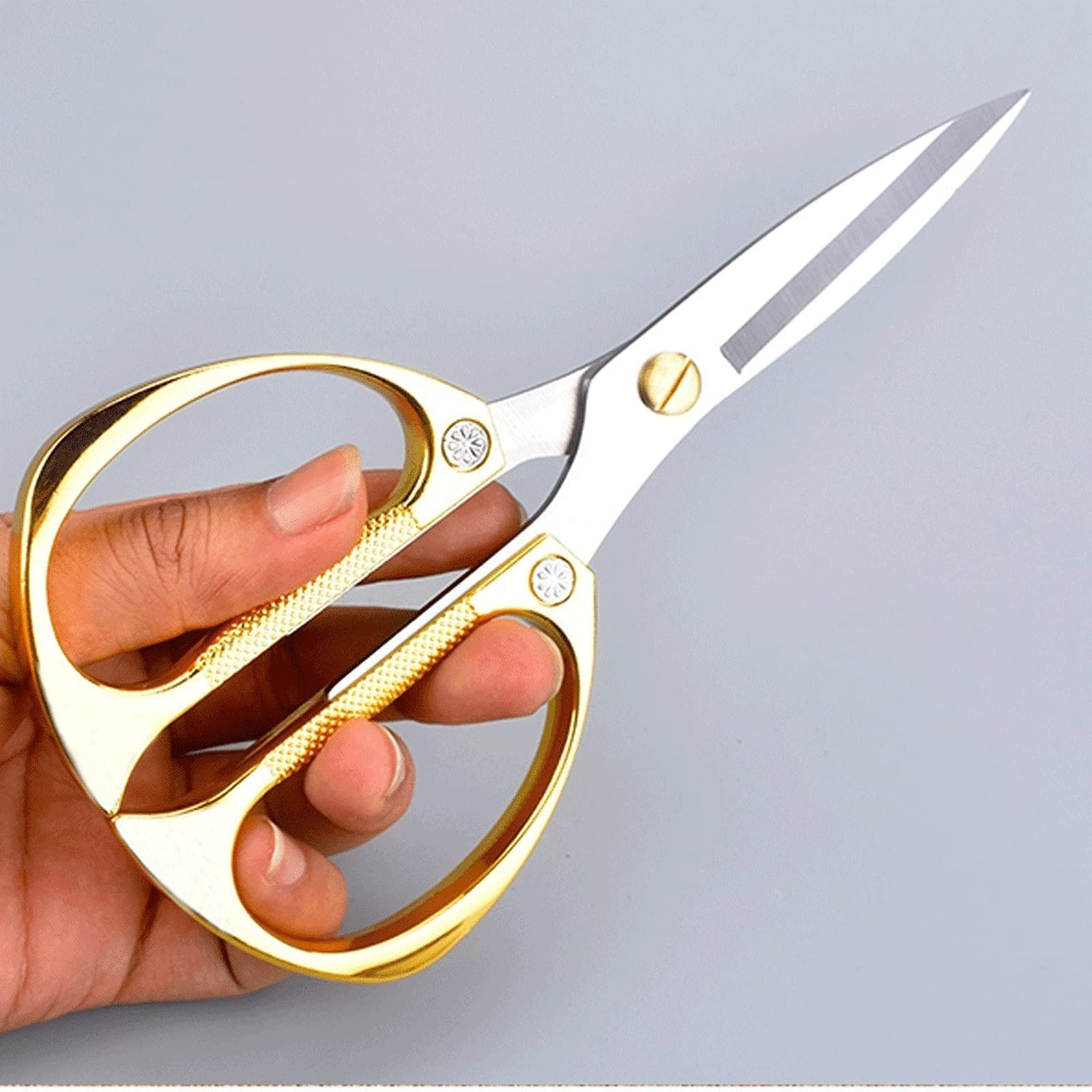 Tijeras de cocina multiusos, tijeras de acero inoxidable resistentes con fuertes tijeras de borde recto