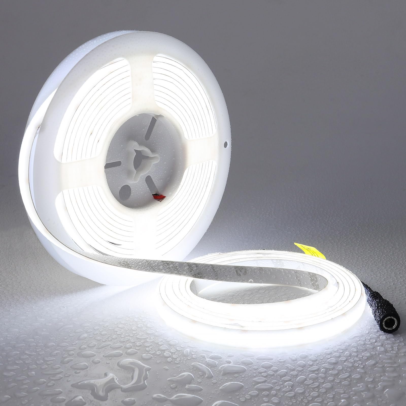 TOPAI 24V Diffused LED Strip White 5M Dotless Milky Silicone Waterproof Outdoor Neon LED 6000K Super Bright 2350lm/m 100W/Roll Self Adhesive Uniform Better Than COB LED Strip