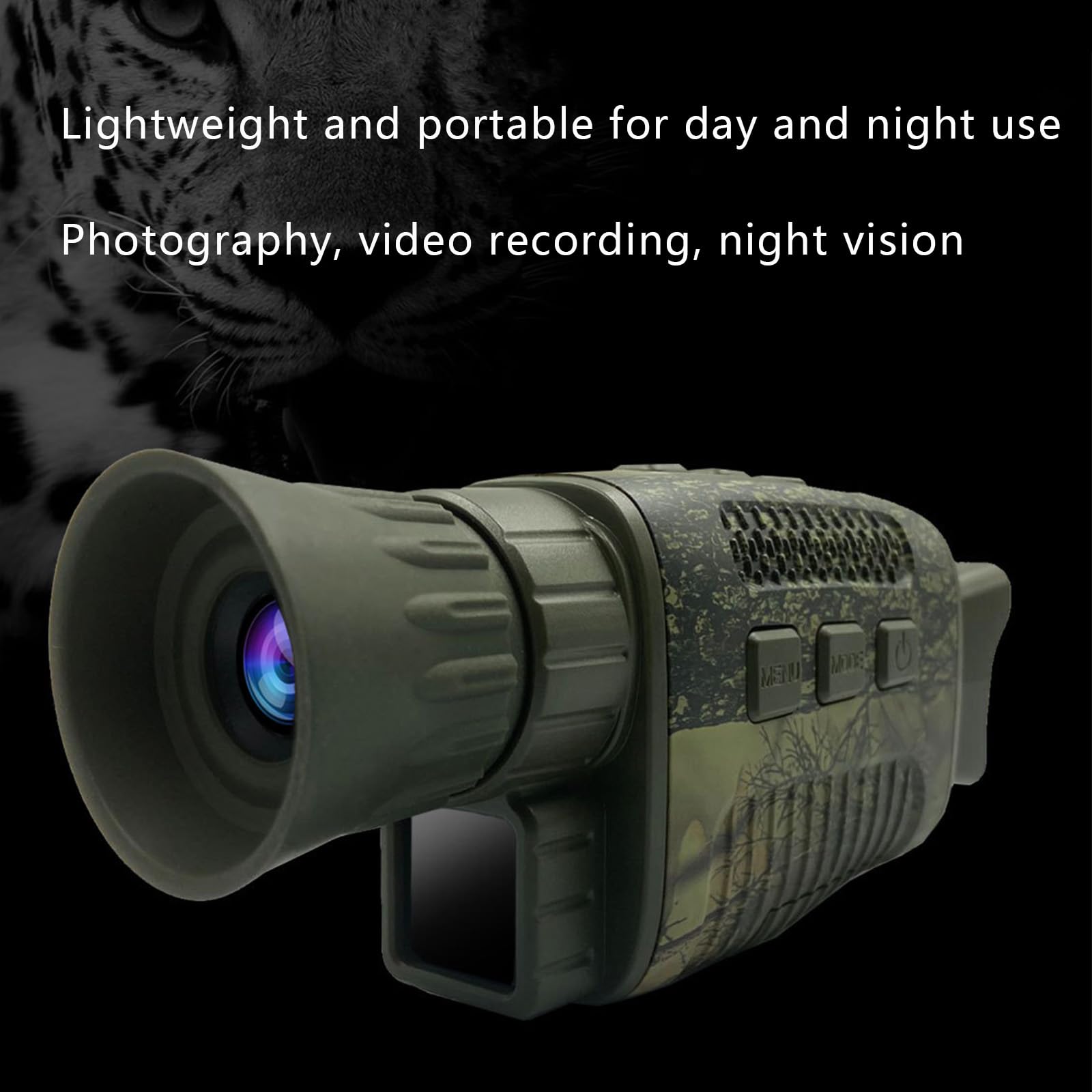 7 Niveles Dispositivo de visión Nocturna infrarroja Gafas Cámara De Visión Nocturna Digital 4K, Telescopio Monocular Potente 1080P 5X Zoom Digital día Noche Foto Video telescopio Monocular Equipo