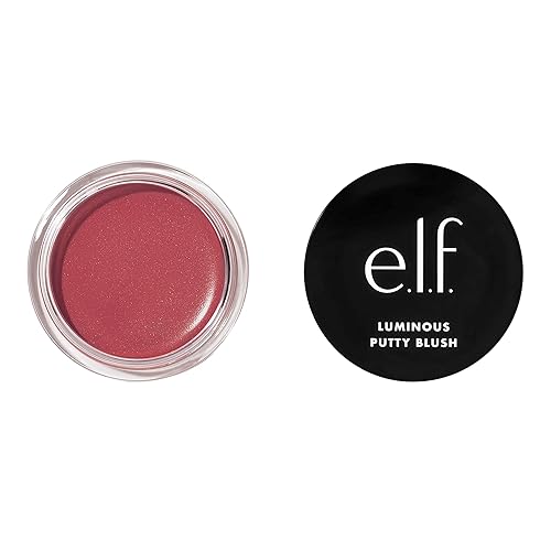 Miniatura 10 de e.l.f. Rubor de masilla luminoso, masilla a polvo, rubor construible con un sutil acabado brillante, altamente pigmentado y cremoso, vegano y libre