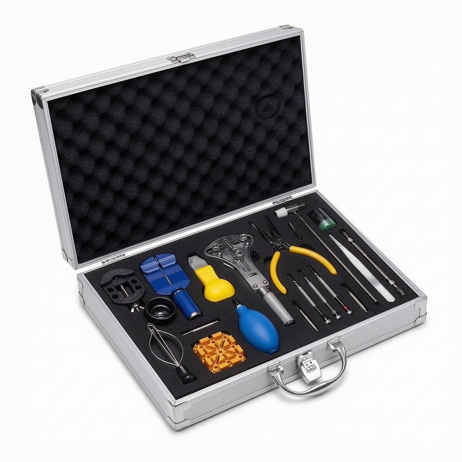 Kit Reparación Relojes Profesional Maletín Herramientas con Herramientas Precisión Completo stornillador Precisión para Taller, Casa