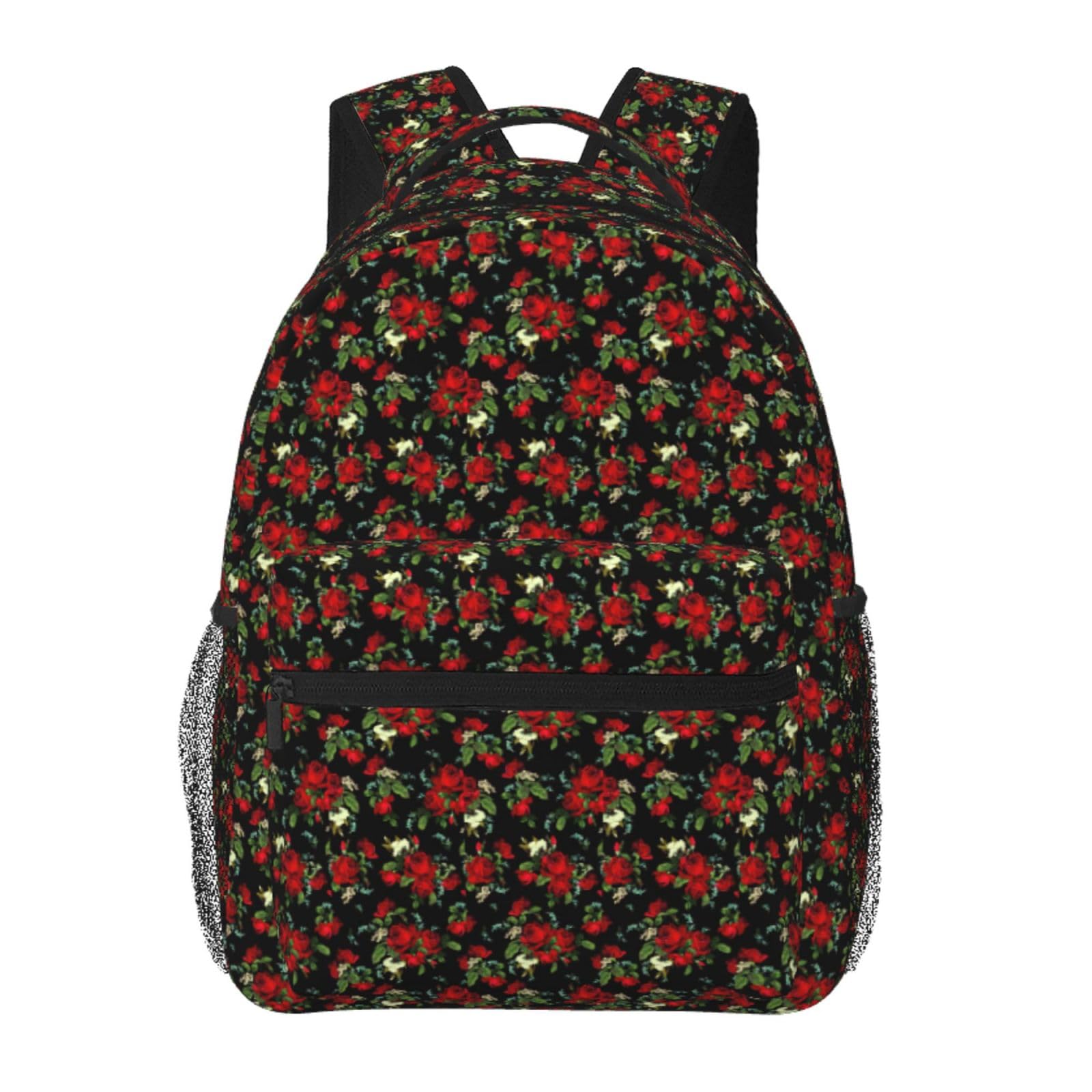 Mochila de rosas unisex con acabados de alta resistencia 6