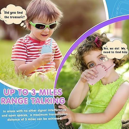 Miniatura 3 de Walkie Talkie para niños con video paquete de 2 juguetes de radio recargables para niños con cámara HD y cambiador de voz, juguetes de regalo de