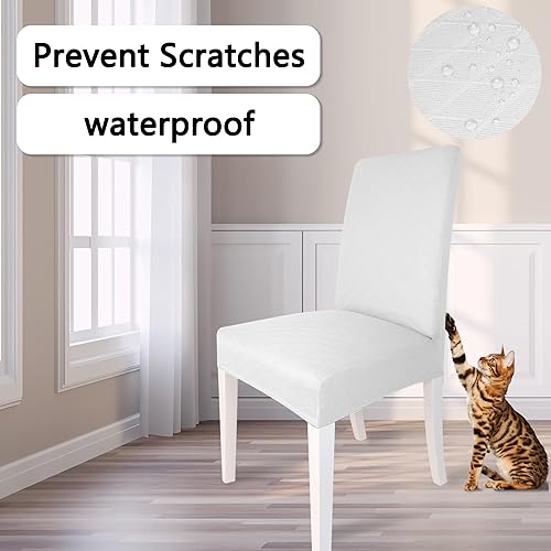 Miniatura 3 de NORTHERN BROTHERS Juego de 6 fundas impermeables para sillas de comedor, fundas para sillas de comedor, juego de 6, fundas para sillas de comedor,