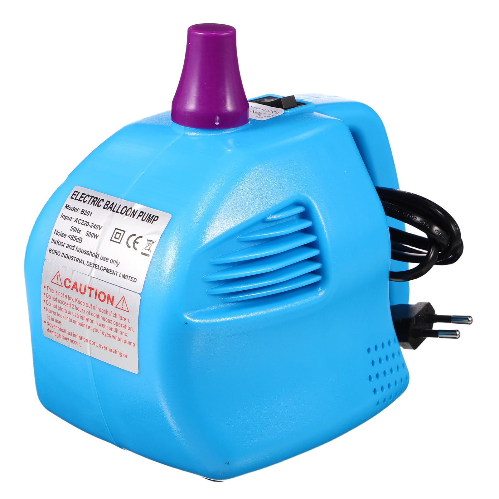 Gonfiatore Elettrico per Palloncini a Foro Singolo 13000pa Blu