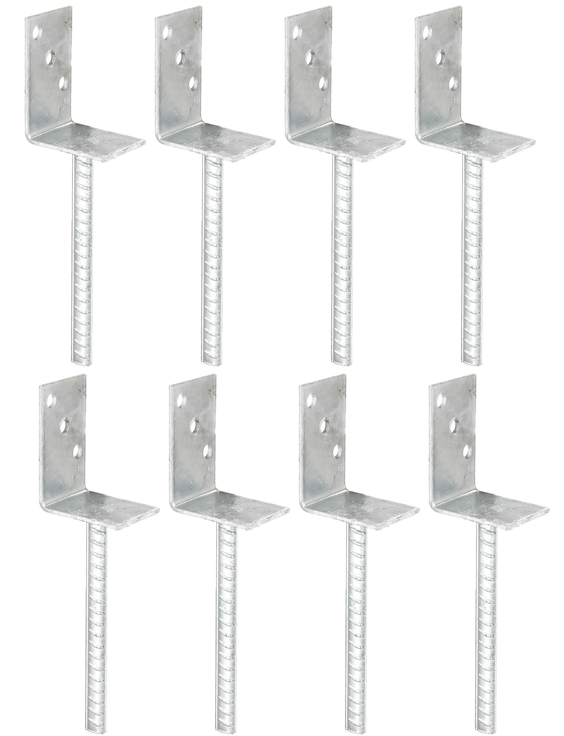 Soportes para postes en L Alberts de acero galvanizado en caliente con varilla de 200 mm