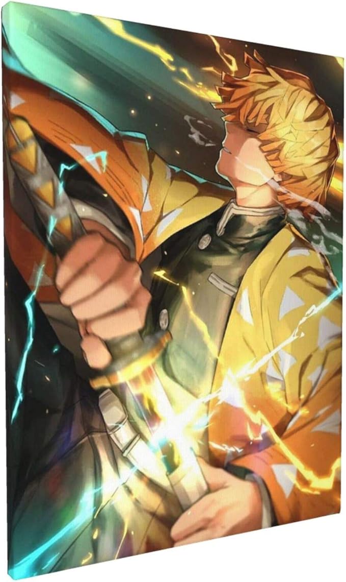 Amazon Co Jp 鬼滅の刃 無限列車編 煉獄 杏寿郎 装飾画 壁の絵 壁掛け アートパネル 絵画 壁の装飾画 壁ポスター キャンバスアート 額縁のある絵 木製の枠 モダン 玄関 木製 部屋飾り 30 40cm 40 50cm Diy 工具 ガーデン