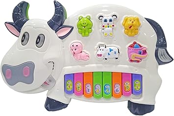 ANVITTOYWORLD Light and Sound Toys for Kids | Musical Toy | Light and Music | Best Gift for Kids | Best Return Gift | Gift for boy and Girl (Cow Piano)