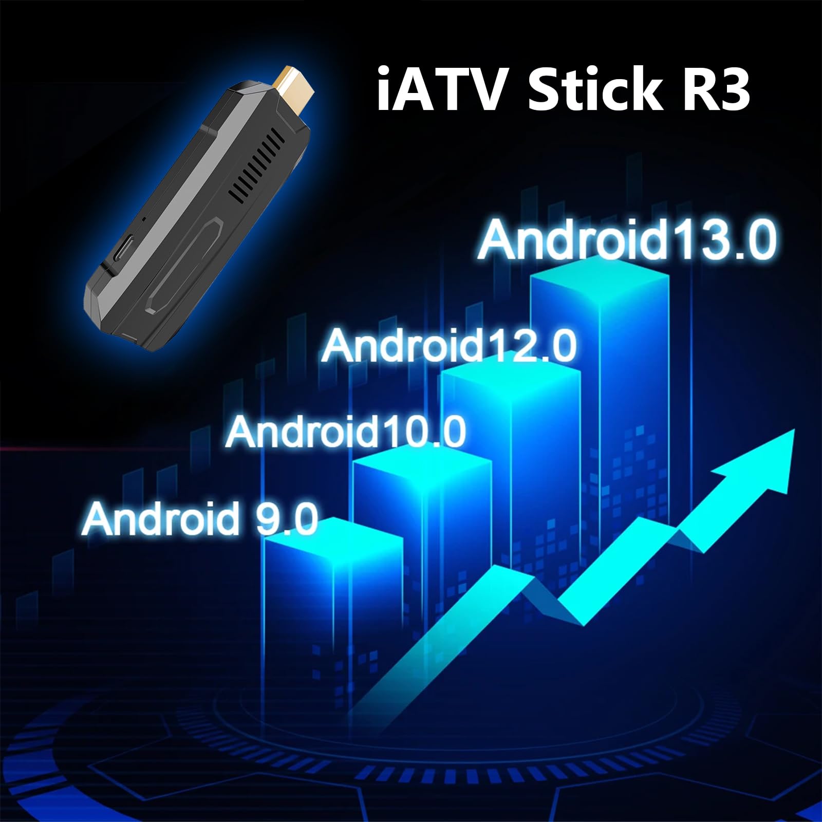 BOXPUT R3 TV Stick, Android 13 TV Stick, 2G 16G 4K Max Streaming, Dual WiFi6 2.4G/5G BT5.0 8K Decodifica TV Stick, con telecomando Bluetooth vocale isolamento a infrarossi