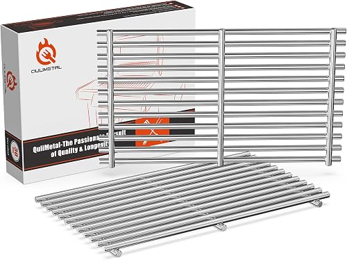 7637 9MM Grill Parts for Weber Spirit E210, E220, S210, S215, Spirit 200 & GS4 Spirit II E210, Spirit II E220 Series with Front-Mounted Control, 17.5'' SUS304 Stainless Steel Grates for Weber 7637