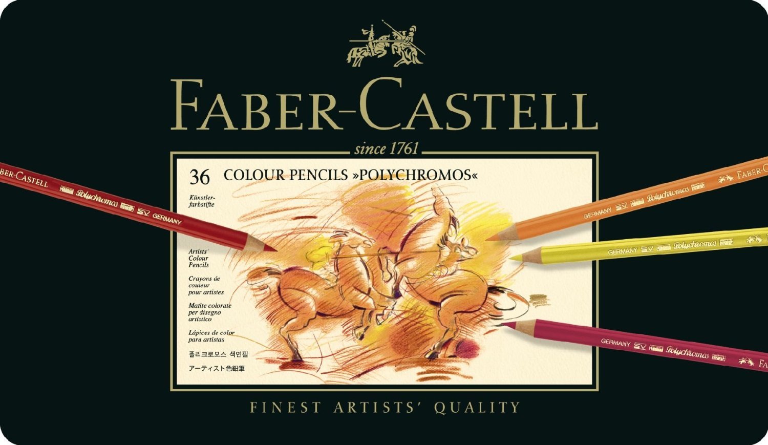 Amazon.co.jp: Faber Castell ポリクロモス カラーペンシルセット Tin
