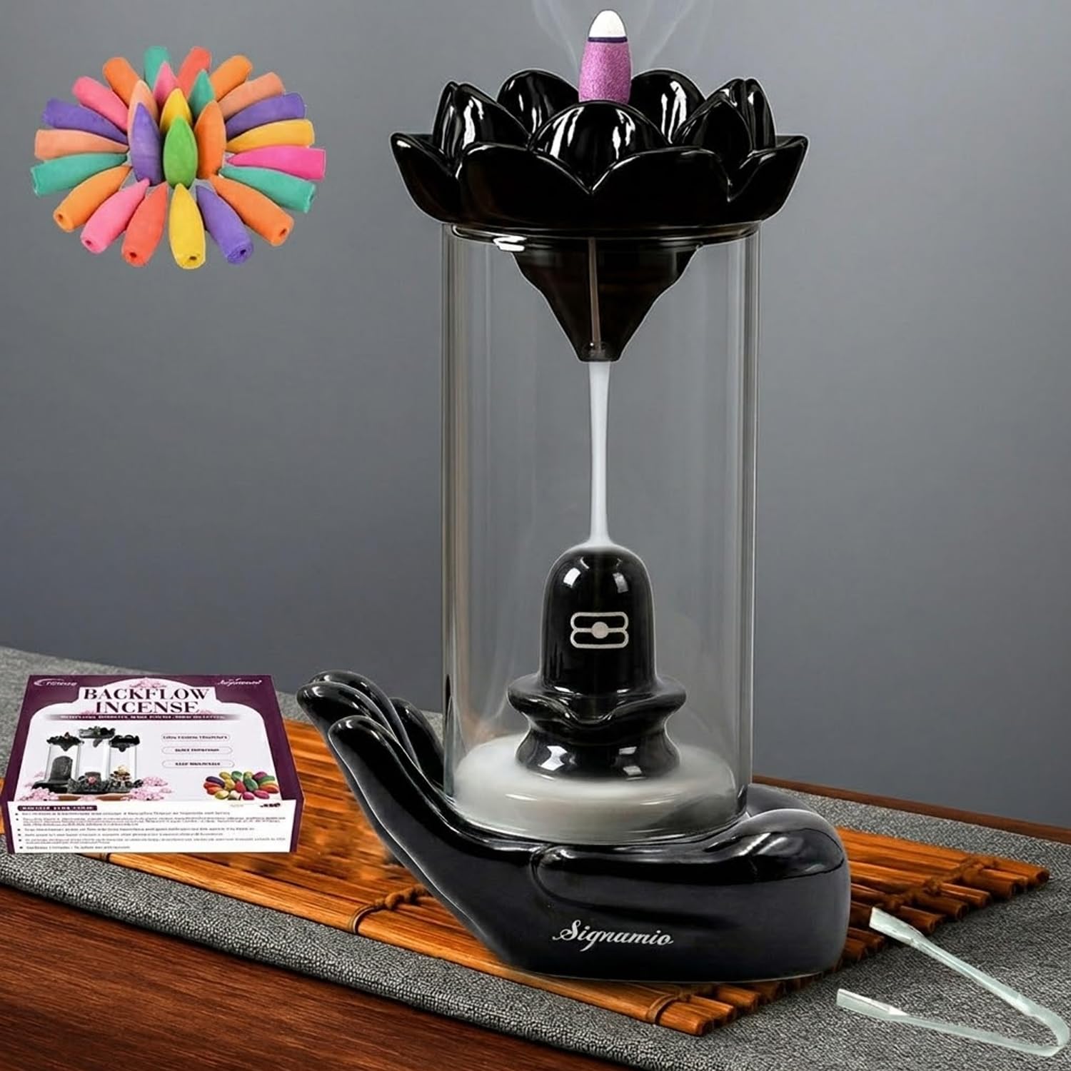 Signamio Shivling Backflow Smoke Fountain - Spiritual Home Decor -15
