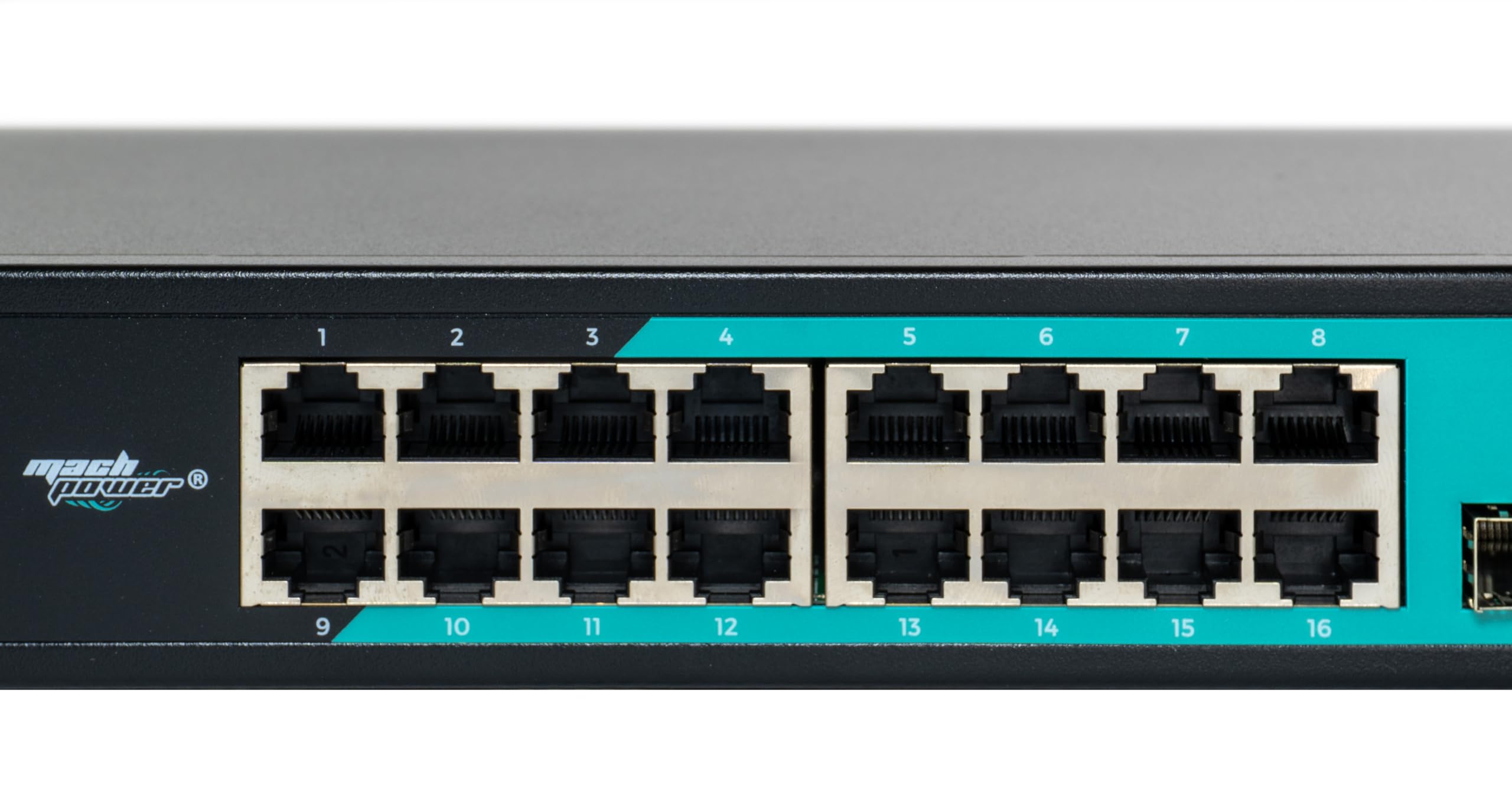 Switch 16 Porte Gigabit Unmanaged + 2 Porte SFP, Montaggio Rack 19", Alta Velocità, Plug & Play, Espandibilità in Fibra, Ideale per Reti Aziendali (SW-UG16L2SRM)