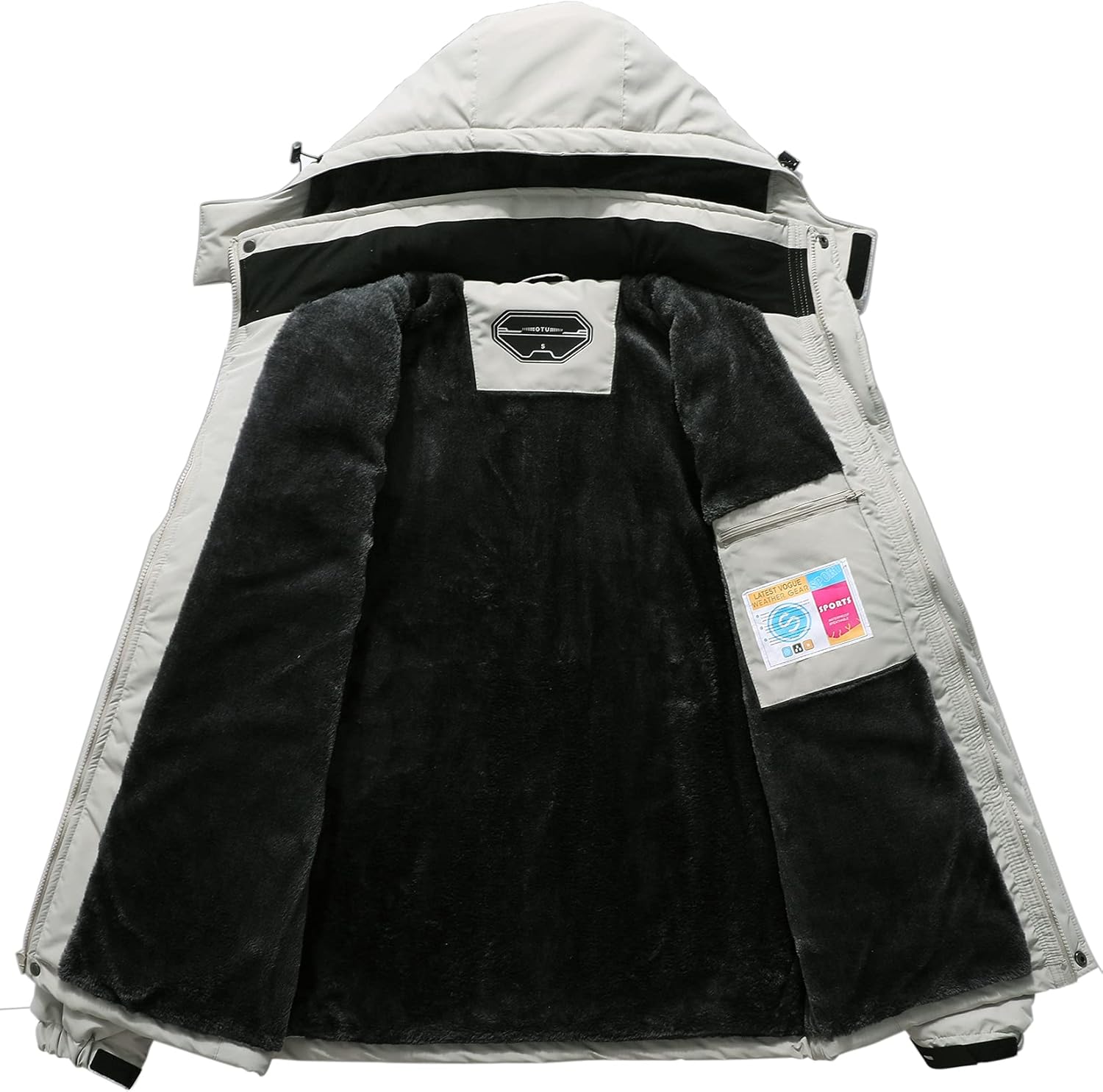 OTU Men's Waterproof Ski Jacket Snowboarding Windbreaker Warm Winter Hooded Mountain Snow Coat