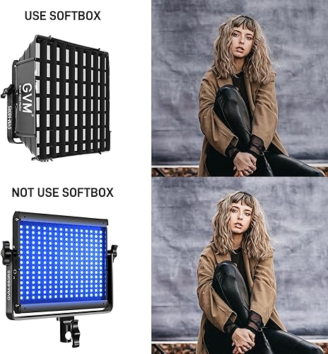 Miniatura 13 de GVM - Kit de luz LED RGB para video, iluminación de fotografía regulable con control de aplicación, 680RS 50W, 3 paquetes de luz LED para YouTube