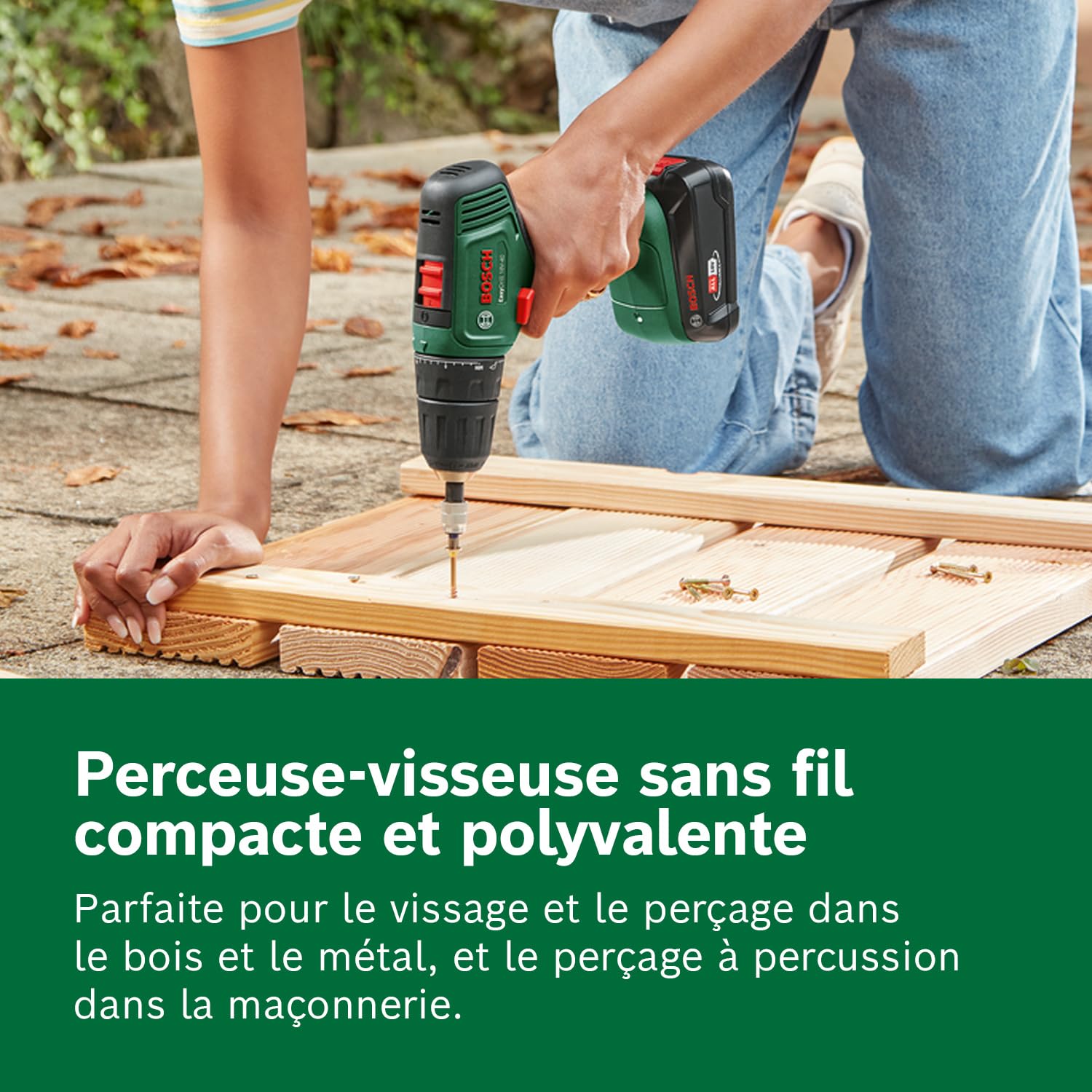 Bosch Perceuse-visseuse sans fil EasyDrill 18V-40 1 batterie 2,0 Ah 18 V coffret de transport