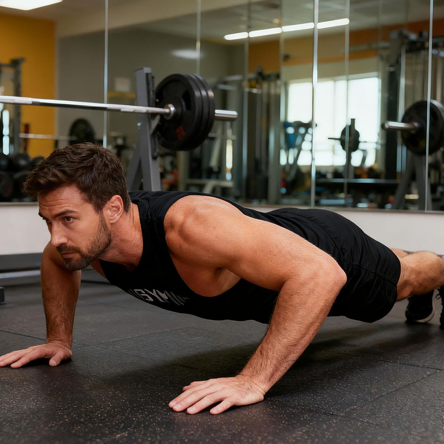 Men's Gym Workout Tank Tops Y-Back Muecle Tee Stringer Fitness Bodybuilding Sleeveless T-Shirts - Image 3