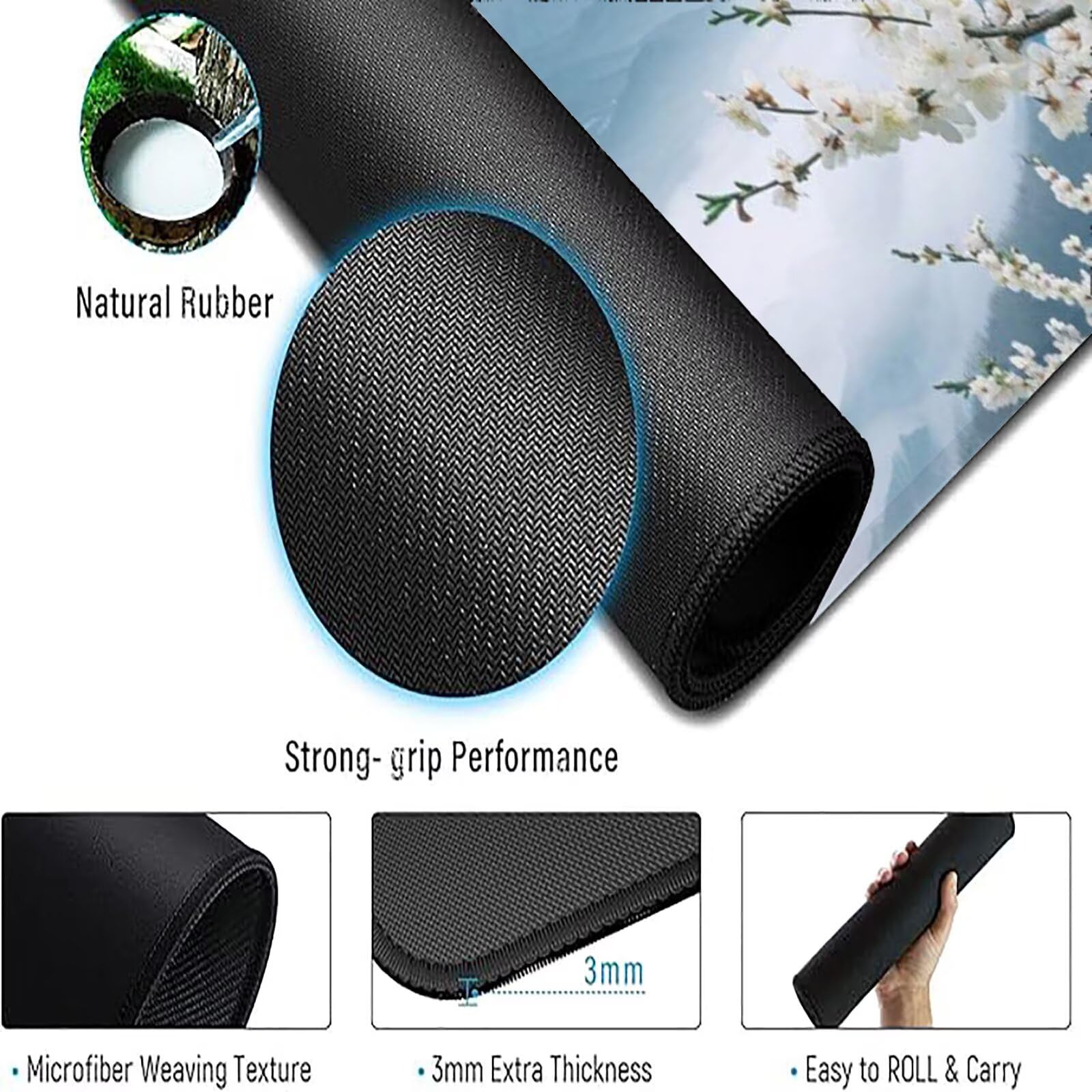 Podkładka pod mysz dla graczy beżowa podkładka pod mysz XXL 1200 x 600 mm mata biurkowa podkładka pod mysz kwiaty wodoodporna akcesoria biurowe do gier szyte krawędzie poprawia precyzję i szybkość