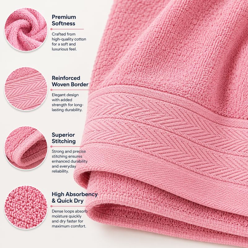 Image of TowelWala Premium Hand Towel Soft Absorbent Quick Dry (Brown /Maroon) | Premium 550 GSM cotton with woven border-quick drying and perfect for bathroom, kitchen, gym, and travel.