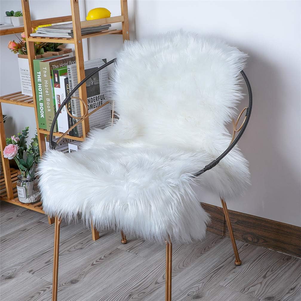 Soft Faux Comfort Buckskin Rug Mat Carpet Pad Anti-Slip Chair Sofa Cover For Bedroom