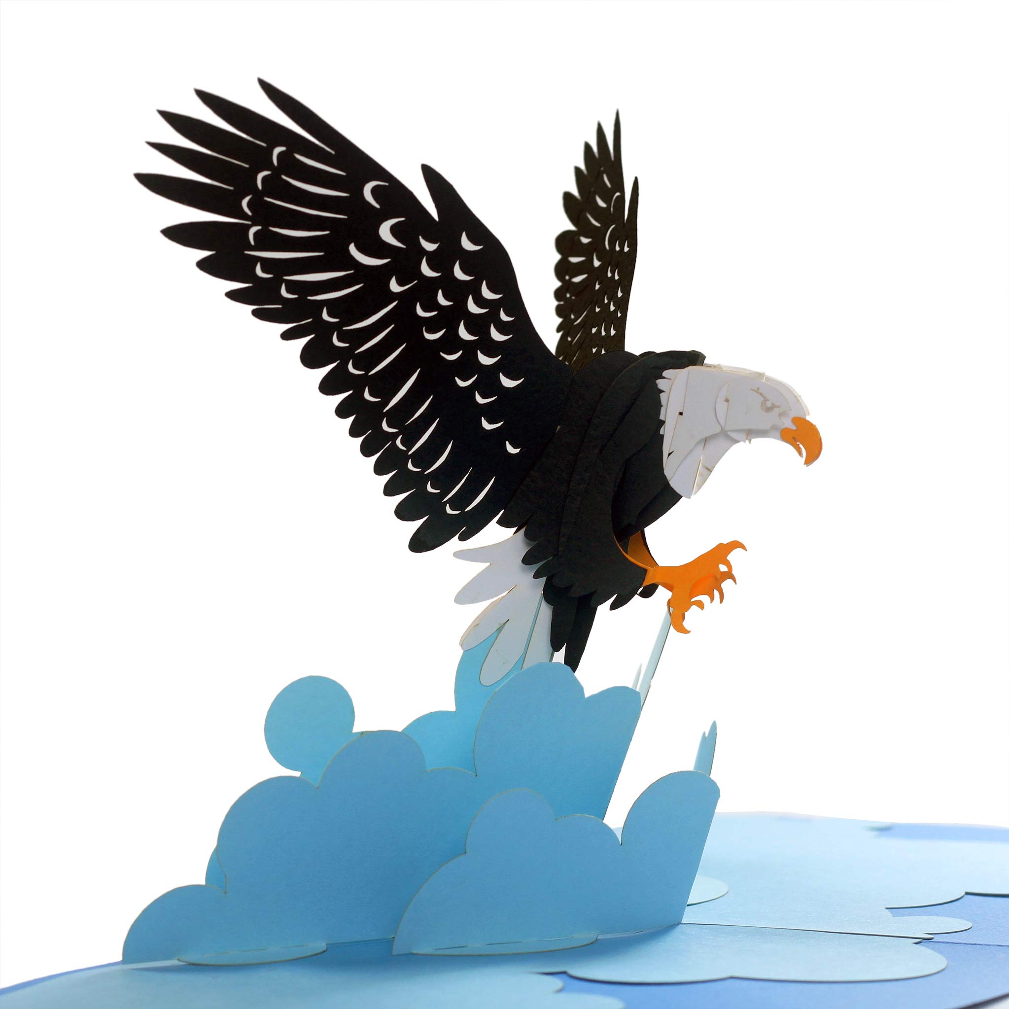 CUTE POPUP - Pop Up Birthday Card with 3D Unique Bald Eagle Design, Veteran Pop Up Cards, Father's Day Pop Up Card - Eagle Scout Present, Perfect 3D Card Eagle for Family and Friends on Any Occasion