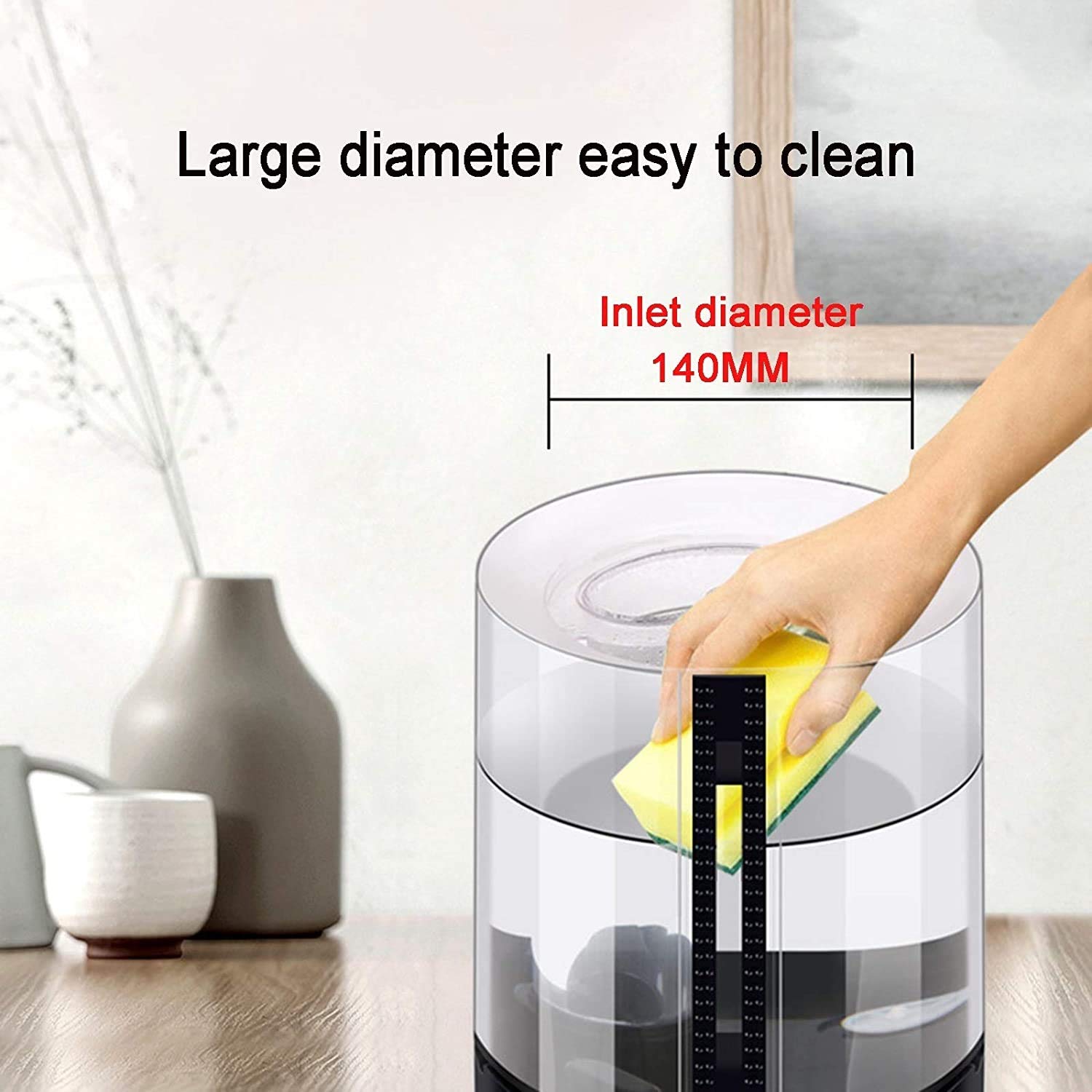 Humidificador 5L Humidificador de niebla fresco para dormitorio, humidificador ultrasónico para habitación grande, humidificador tranquilo para bebés, humidificador de aire con nivel de niebla ajustab