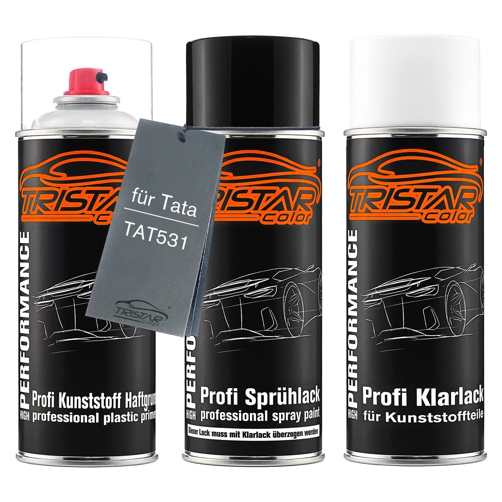 TRISTARcolor Zestaw w sprayu do plastiku do Tata TAT531 Jazz Blue Metallic