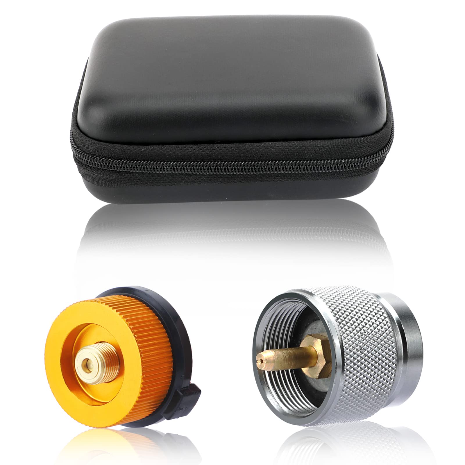 SANLIKE 2Pcs Camping Stove Adapter, Butane To Propane Isobutane Refill Kit