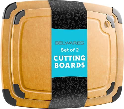 Dishwasher Safe Cutting Boards for Kitchen - Set of 2